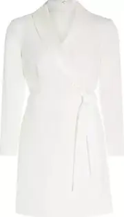 Adrianna Papell Women's Sequin Collar Tuxedo Dress Ivory Size 2 New With Defects