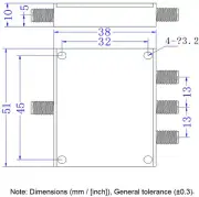 1× 3-Way Power Divider Splitter PD-8/12-3S 8-12GHz 20W (X band) RF