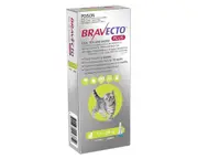 Bravecto Plus Small Cats 1.2-2.8kg Spot-On Flea, Tick & Heartworm Treatment (Green)