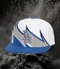 Mitchell & Ness Los Angeles Dodgers White Blue Wavy Wave Tide Hat Cap Snapback
