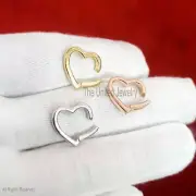 9k Solid Gold Heart Shape Charm Holder Enhancer Lock, 9k Snap Lock, 9k Gold Lock