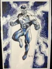 Original Art 11*17 Color Superman Blue Mandy War