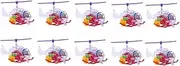 BESPORTBLE 10Pcs Plastic Wind Up Helicopter for Funny Clockwork Playthings Cartoon Design Realistic Movement for Indoor and