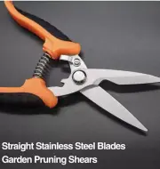 Garden Shears Pruning Scissors Lawn Tree Branch Trimming Tool 8” Stainless Steel