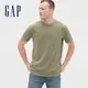 Gap 男裝 復古水洗圓領短袖T恤-沙拉黃綠(440773)