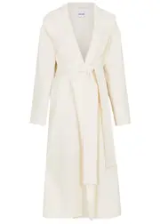 Aexae Wool-blend Wrap Coat - Cream - XS (UK 6 / XS) XS (UK 6 / XS)