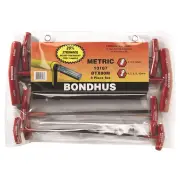 Bondhus BD13187 - Hex Key T-Handle Set - 8 Piece Metric (2-10mm) Ball End