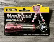 Stanley Mini Tripod Metallic Keychain Handheld LED Flashlight 2006 Pink 95-117