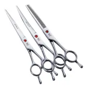 7 7.5 8 Inch Professional Pet Dogs Grooming Scissors Set Straight&curved&thinning Shear