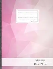 Notenheft: DIN A4 • 48 Seiten, 24 Blatt, 12 Systeme, „Decent Pink“ • Original #GoodMemos Schulheft • Mit Inhaltsverzeichnis und Seitenzahlen, Noten-Lineatur 14