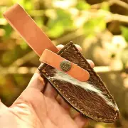 Handmade Leather knife sheath Fix Blade knife Belt Loop Original Goat Skin