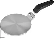[NISPOTDOR] Stainless Steel Heat Induction Diffuser Plate, Cooktop Heat Diffuser Cooking Induction Adapter Simmer Plate with Ergonomic Handle for Milk Coffee Cookware, 5inch