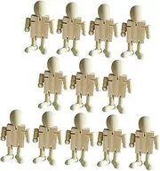 COHEALI DIY Graffiti Dolls Set Pcs Unfinished Wooden Robots Crafts for Creative Fun