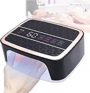 Uv Light for Gel Nails,168w Smart Induction Nail Light Therapy Machine,with 42 Dual Light Source Beads,4-Speed Timing,Detachable Tray,Fast Curing Nail,Manicure Accessories,Black