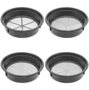 Gold Mining Pan Classifier Set of 4 Black Pans 1/4", 1/100", 1/50", 1/70" Holes
