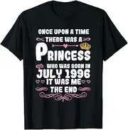 [X.Style] Once Upon a time There was a Princess. July 1996 Birthday ds1453 T-Shirt (XL) Black