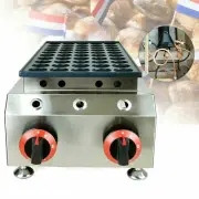 LPG Gas Mini Dutch Pancake Maker Machine 50 Holes Nonstick Poffertjes Mahine