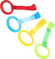 MOBUTOFU Bed Stand up Rings 8pcs Nursery Pull Rings Walking Training Tools Comfortable and Durable