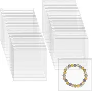 uxcell 25pcs PVC Jewelry Bags, 3.1 x 3.1 Inch Self Seal Jewelry Pouches Clear Zipper Bag Transparent Plastic Lock Bag for Necklace Ring Earring Bracelet Storage Sales Packaging