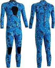 Men Women Full wetsuits 3mm Neoprene camouflage cold-proof warm one-piece Diving Suits Thermal Thicken Swimwear Long Sleeve Back Zipper UV Protection Jumpsuit for Scuba Snorkeling Surfing Water Sports