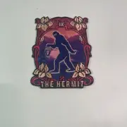 Tarot The hermit Patch Pink And Blue And Purple. Big Foot Patch Zz