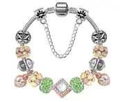 Fashion Creative Love Glass Beads Beaded Bracelet DIY Ladies Flashing Bracelet
