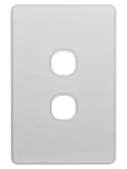 Lucci Power Quantum 2 Gang Plate Only in Matte White