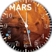 Mars Planet Frameless Borderless Wall Clock Nice For Gifts or Decor F18