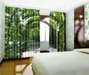 3D Pigeon Forest 5 Blockout Photo Curtain Print Curtains Drapes Fabric Window AU