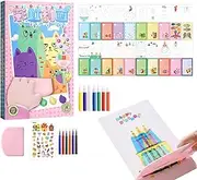 Générique Rainbow Scratch Painting, Colorful Dot Art Set, 5.12x8.07in Creative Scratch Drawing Kit, Includes Notebooks, Postcards for Artistic Expression, Fun Activities, Present Ideas