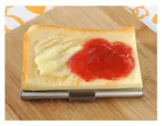 Food Sample Jam Toast Bread Business Card Case Goods Real Elaborate Handmade