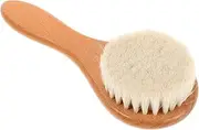 OATIPHO Hairbrush Wooden Infant Hair Brush for Newborns and Toddlers Wool Brush for Baby Scalp Care Grooming Bathing