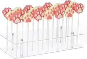 Cake Pop Stand Display Riser, Under 0.15 inch (5mm) Diameter, 21 Hole Lollipop Holder, 2 Tier Clear Acrylic Cakepops Display Stand, 11*4.7*1.6 inch