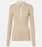 [Toteme] Toteme Jersey polo sweater AU 14 beige