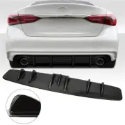 Car Rear Diffuser Bumper Lip Canards Splitter Spoiler For Infiniti Q50 Q60 Q70
