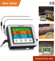 Dual Probe Digital Meat Thermometer with Timer - Perfect for BBQ & Oven Cooking