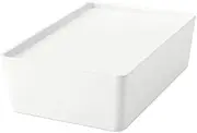 NT-STAR Box with lid, 18x26x8 cm,PET Plastic 50% recycled (White)
