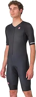 [CASTELLI] Men’s Core Tri Suit Short Sleeve, Cycling Race Swim Bike Run, Aerodynamic Triathlon Suit with Pockets
