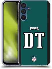 Head Case Designs Officially Licensed NFL DT Green Philadelphia Eagles Positions & Logo Gel Case [Military Grade Protection] Compatible with Samsung Galaxy A15