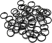 Binder Rings Loose Leaf Book Rings Key Rings Paper Rings Metal Plated Hinged Rings Binding Rings Keychain Circlip Rings for Cards Keys Albums Notes 50 Pack 0.8 inches