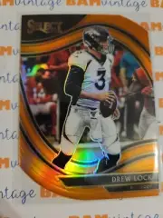 2020 Select Drew Lock Denver Broncos ORANGE PRIZM DIE CUT FIELD LEVEL 327