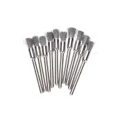 New 10pc Mini Wire Brush Brushes Cup Wheel for Grinder or DriWW