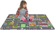 Générique Crawling Mat for | Floor Play Mat with Traffic Map | Light Patterned Floor Mats | Playroom Carpet for | Velour Fabric Crawling Mat for Playroom, Sal