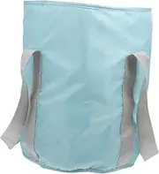 HEATSHAKING Practical Portable Folding Foot Soak Basin Collapsible Travel Foot Washing Bucket Heat Preservation Design Lightweight Space Saving for Camping Hiking and Outdoor Use Blue