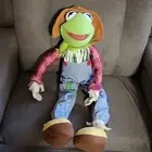 Big Kermit Frog Scarecrow Plush Doll Muppets Wizard of Oz Poseable Nanco 28 inch