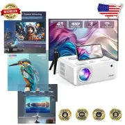 Wireless 4K WiFi Projector with Bluetooth, 15000L Brightness & Hi-Fi Sound