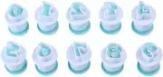 Plastic Letter Mold Fondant Numbers Letter Cutters Set，10-Piece Number and Letter Fondant Cake Moulds for Icing, Biscuit, and Cookie Decorating – Durable and Versatile Cake Decor Tools (C)