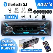 Bluetooth Single 1 Din Car Stereo Radio MP3 Player In-Dash FM USB SD Aux Input