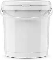 Prep Plastic Food Grade Pail with Lid 2L Bucket White