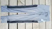 Splendid Women's Fitness Jogger Pants Gray Medium Sheer Stripe Sides
